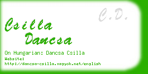 csilla dancsa business card